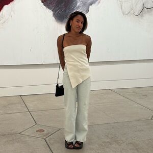 Zara ZW Collection High Waist Wide Leg Jeans